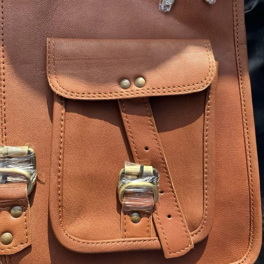 Cuero Vintage Look Handmade Leather Travel Messenger Bag Laptop Briefcase